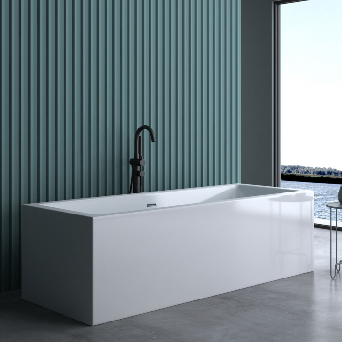 Cadă dreptunghiulară Astra V509, acril, 180x80 cm, freestanding [2]