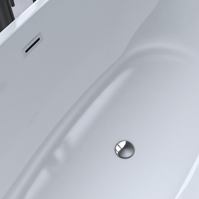 Cadă ovală Astra V502, acril, 170-180 cm, freestanding [8]