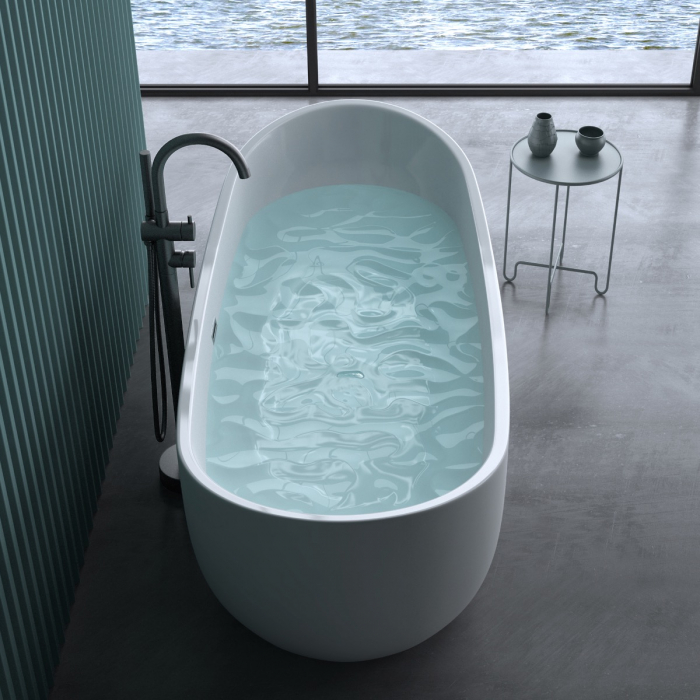 Cadă ovală Astra V502, acril, 170-180 cm, freestanding [5]