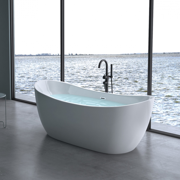 Cadă ovală Astra V502, acril, 170-180 cm, freestanding [4]