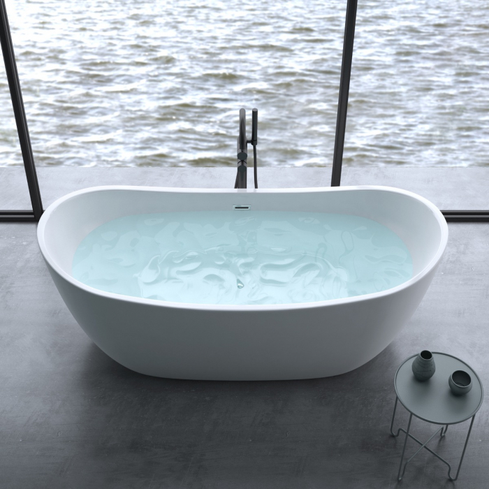 Cadă ovală Astra V502, acril, 170-180 cm, freestanding [6]