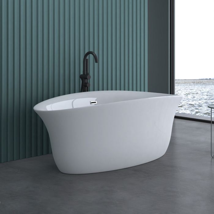 Cadă ovală Astra V543OA, acril, 170x88x65 cm, freestanding, inclusiv racord de scurgere și preaplin, racorduri DIN [5]