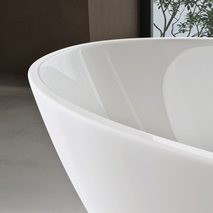 Cadă ovală Astra V599, acril, 170x80x58 cm, cu piedestal și racord de scurgere standard DIN [5]