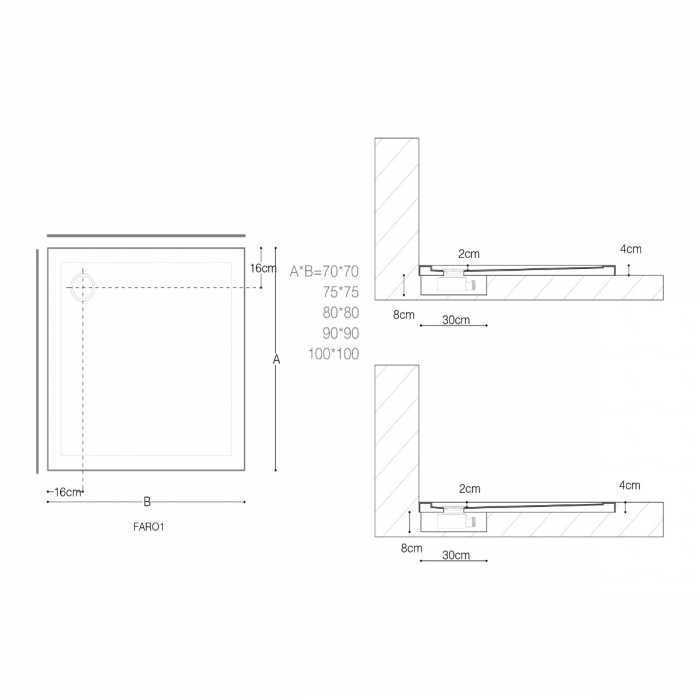 Cadita dus Astra F1W, acril, inaltime 4 cm, diverse forme si dimensiuni, alb [9]