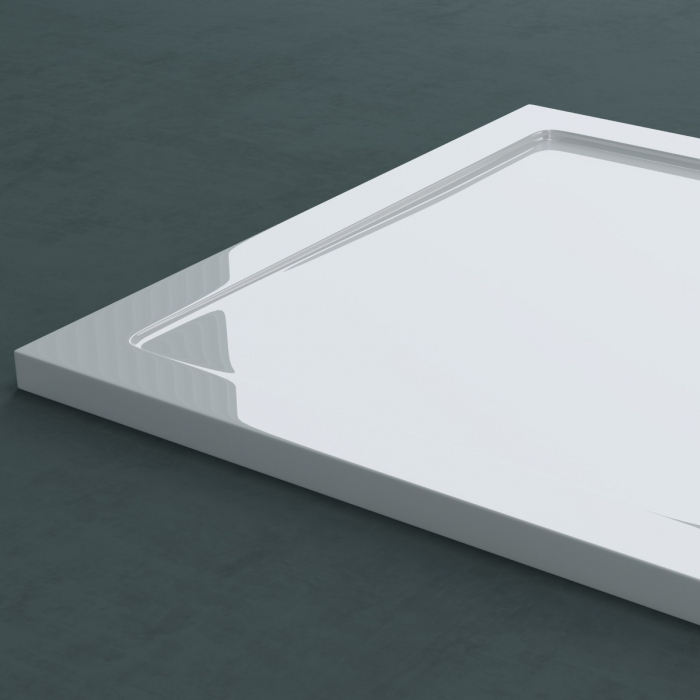 Cadita dus Astra F2W, acril, inaltime 4 cm, dreptunghiular, alb, diverse dimensiuni [5]