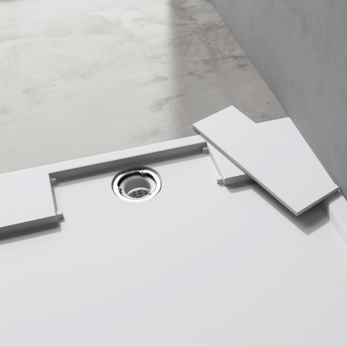 Cadita dus Astra G04W, compozit, inaltime 4 cm, dreptunghiular, alb sau negru, diverse dimensiuni [3]