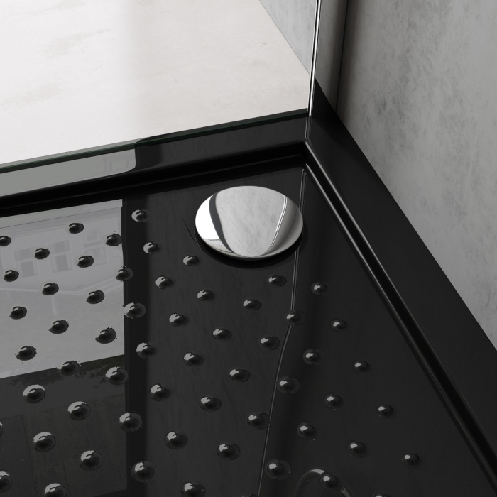 Cadita dus Astra L01AA, acril, inaltime 4 cm, patrat, negru, diverse dimensiuni [6]