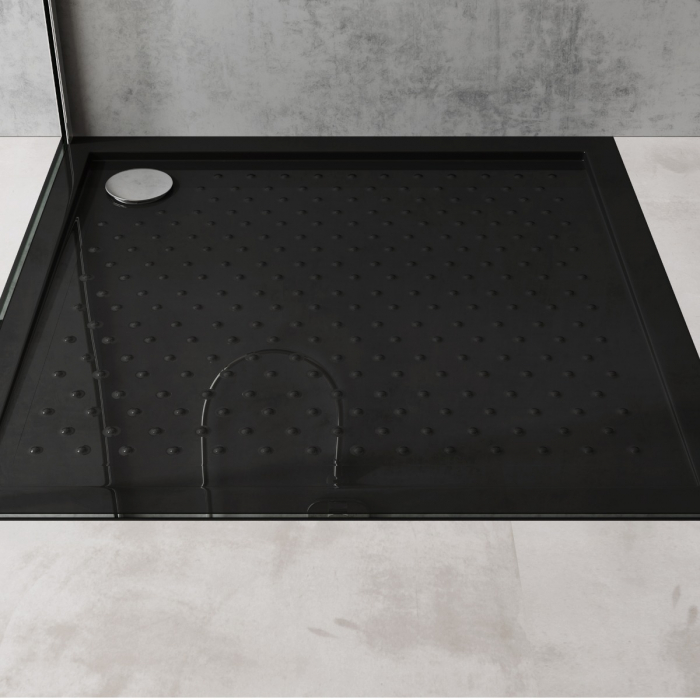 Cadita dus Astra L01AA, acril, inaltime 4 cm, patrat, negru, diverse dimensiuni [3]