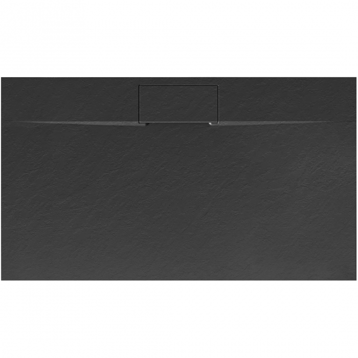 Cadita dus Bazalt Long Black, 80x120 cm, inaltime 2.5 cm, compozit, negru [1]