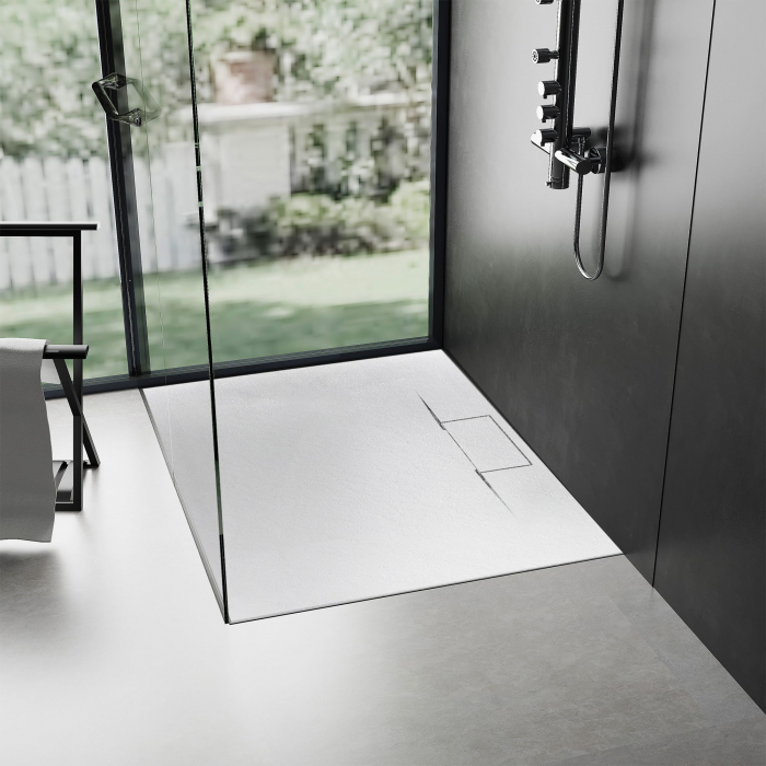 Cadita dus Bazalt Long White, 80x100 cm, inaltime 2.5 cm, compozit, alb [3]