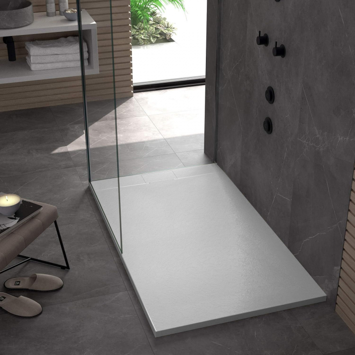 Cadita dus Bazalt White, 80x120 cm, inaltime 2.5 cm, compozit, alb [4]