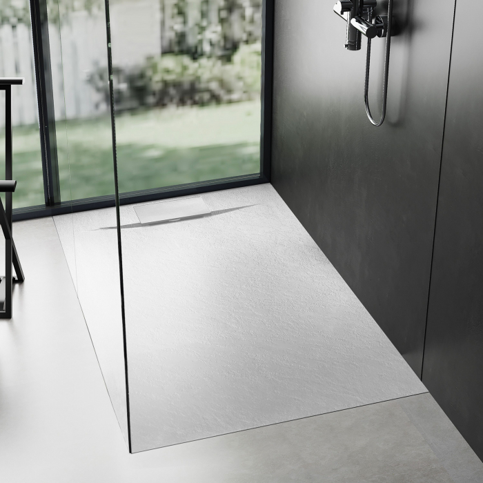 Cadita dus Bazalt White, 80x120 cm, inaltime 2.5 cm, compozit, alb [2]