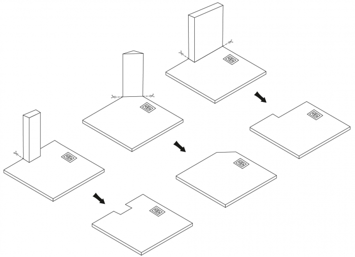 Cadita dus Bazalt White, 90x90 cm, inaltime 2.5 cm, compozit, alb [7]