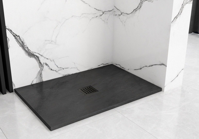 Cadita dus Black Rock, 90x120 cm, inaltime 3.5 cm, acril, negru [3]