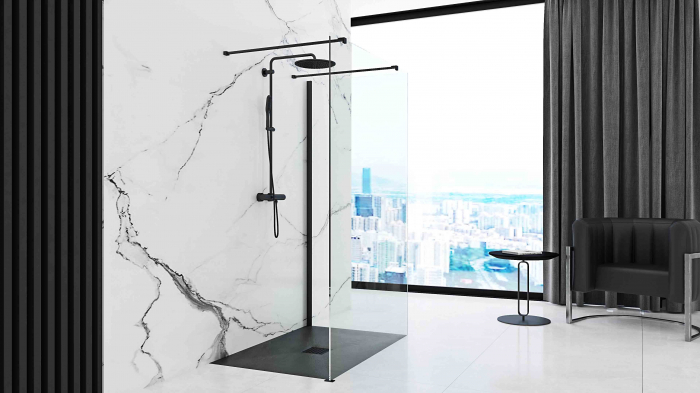 Cadita dus Black Rock, 90x120 cm, inaltime 3.5 cm, acril, negru [5]