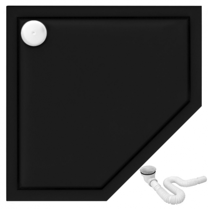 Cadita dus Diamond Black, 90x90 cm, inaltime 5 cm, acril, negru [1]