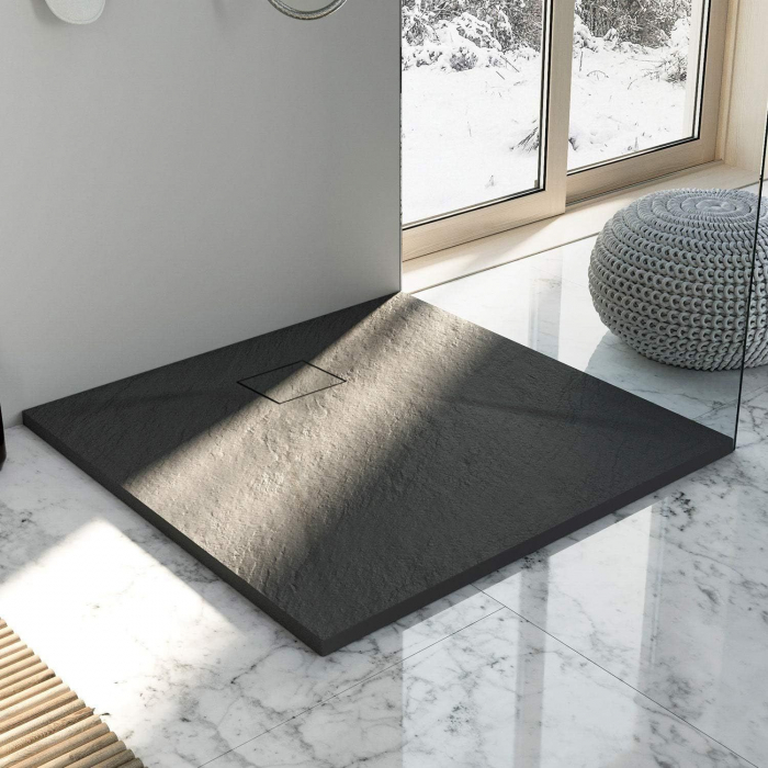 Cadita dus Magnum Black, 90x90 cm, inaltime 2.5 cm, compozit, negru [2]
