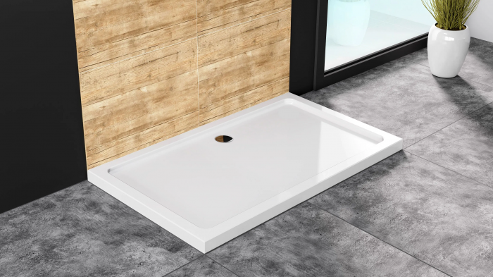 Cadita dus Savoy White, 80x100 cm, inaltime 6 cm, acril, alb [3]