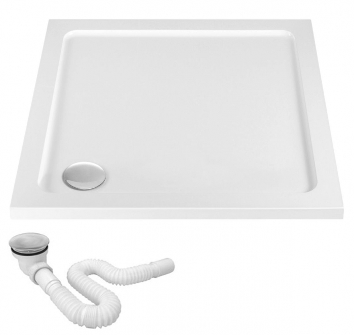 Cadita dus Savoy White, 80x80 cm, inaltime 6 cm, acril, alb [1]