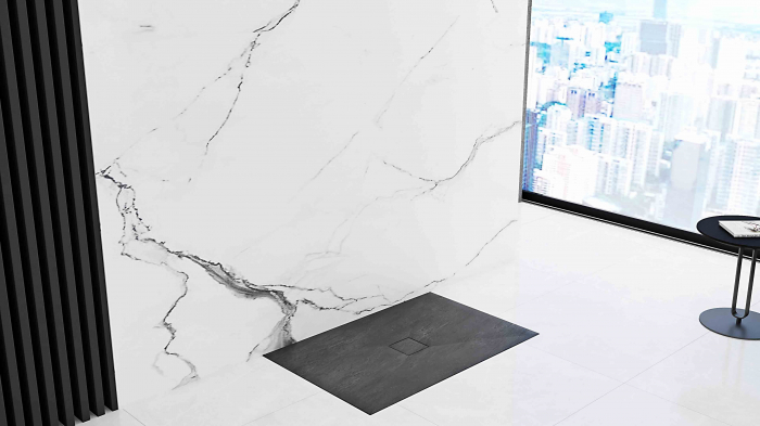 Cadita dus Stone, 90x120 cm, inaltime 3.5 cm, compozit, negru [6]
