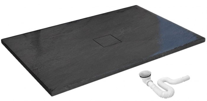 Cadita dus Stone, 90x120 cm, inaltime 3.5 cm, compozit, negru [2]