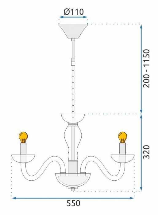 Candelabru suspendat APP1081-6CP [8]