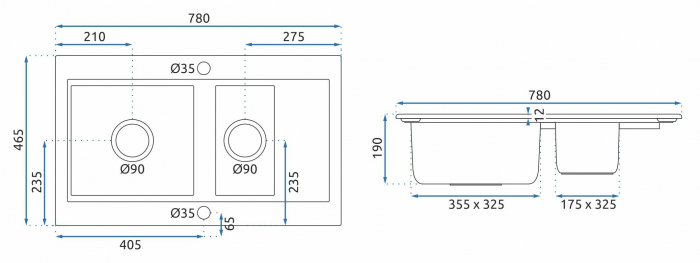 Chiuveta bucatarie Granit Fox black [6]