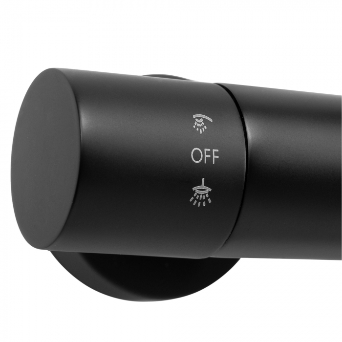 Coloana de dus cu termostat Vincent Black, anti calcar, negru, montaj pe perete [6]