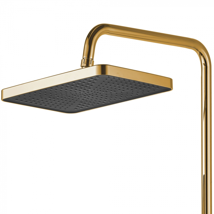 Coloana de dus Helix Gold, anti calcar, auriu, montaj pe perete [8]