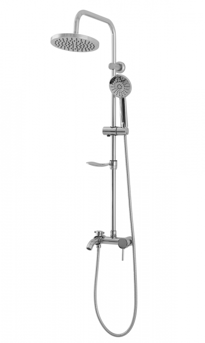Coloana de dus Luis Chrome, anti calcar, crom, montaj pe perete [5]