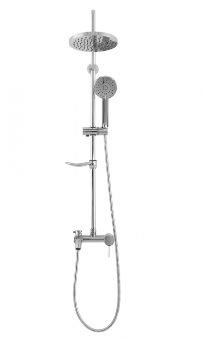 Coloana de dus Luis Chrome, anti calcar, crom, montaj pe perete [4]