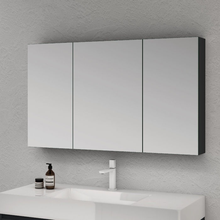 Dulap baie cu oglinda Spiegel02, 60-80-100-120 cm, alb sau antracit, suspendat [8]