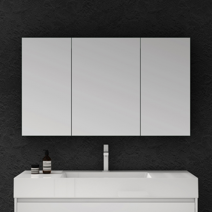 Dulap baie cu oglinda Spiegel02, 60-80-100-120 cm, alb sau antracit, suspendat [2]