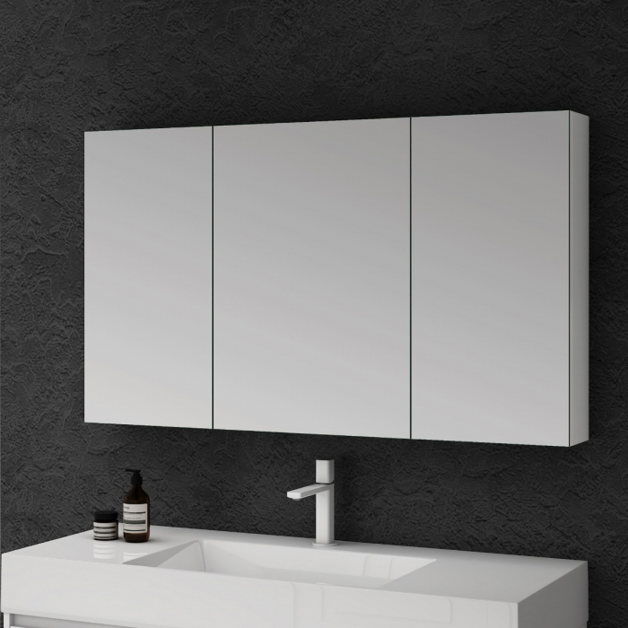 Dulap baie cu oglinda Spiegel02, 60-80-100-120 cm, alb sau antracit, suspendat [1]