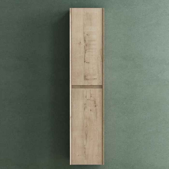 Dulap lateral baie Rimo, 35x30x160 cm, stejar,  suspendat [2]