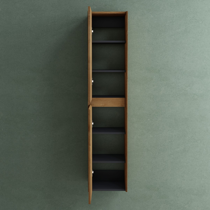 Dulap lateral baie Rimo, 35x30x160 cm, stejar,  suspendat [6]