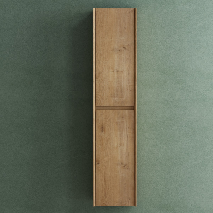 Dulap lateral baie Rimo, 35x30x160 cm, stejar,  suspendat [1]