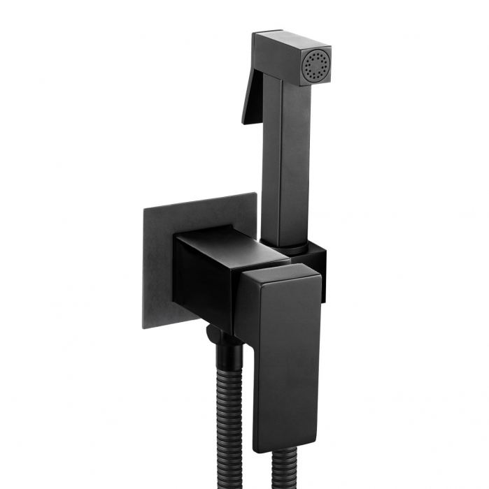 Dus Igienic Bideu Fenix Black, montaj incastrat, alama, negru [1]