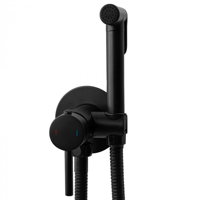 Dus Igienic Bideu Lungo Loop Black, montaj incastrat, alama, negru [2]