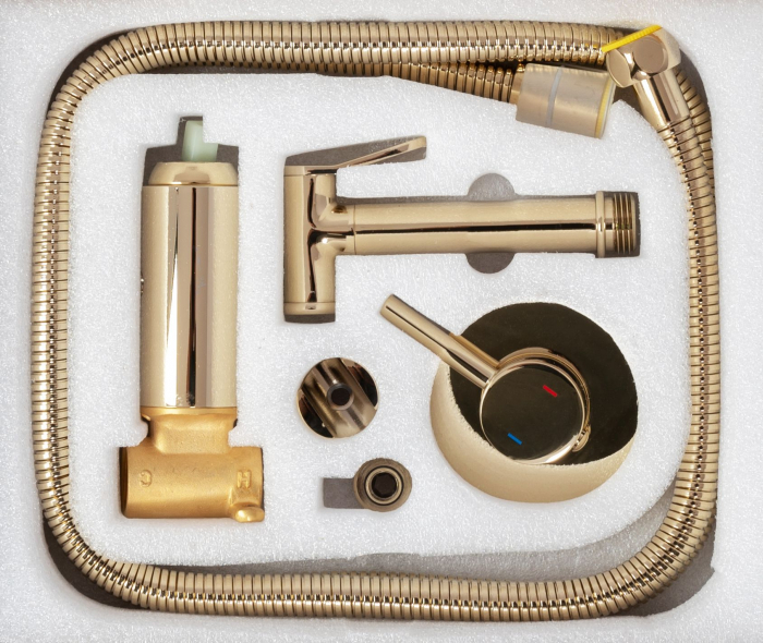 Dus Igienic Bideu Lungo Loop Gold, montaj incastrat, alama, auriu [3]