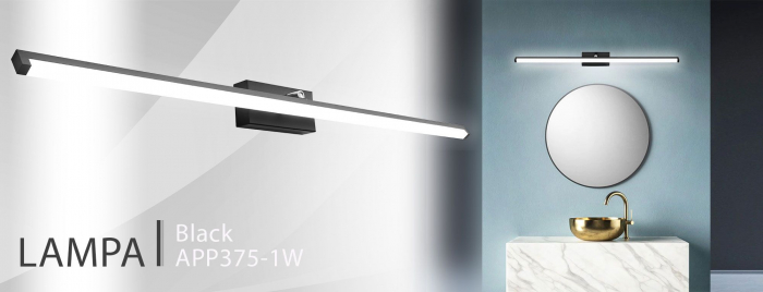 LAMPA APLICA de baie LED pentru oglinda 20W 100CM APP375-1W negru [8]
