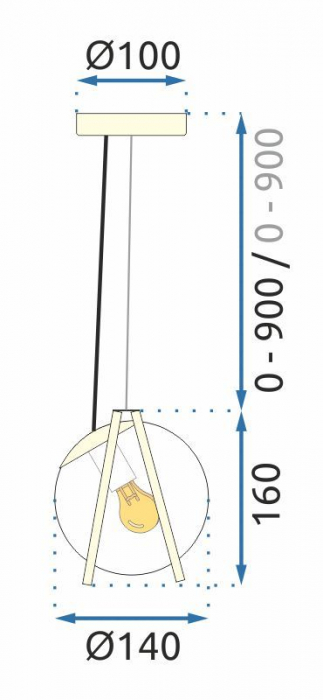 Lampa APP1088-1CP GOLD WHITE [7]