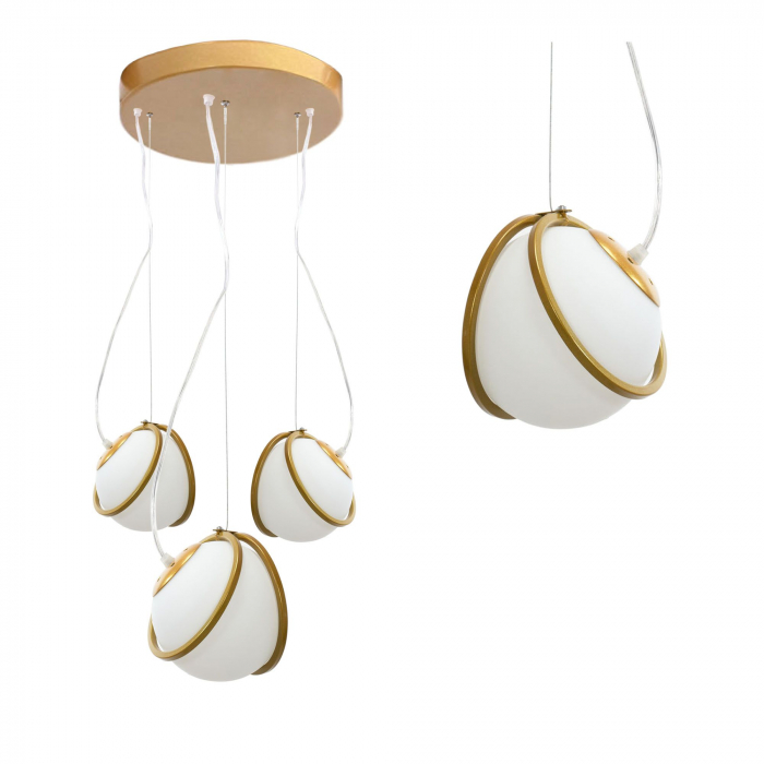 Lampa APP1090-3 CP GOLD WHITE [2]