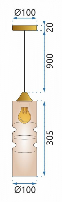 Lampa APP901-1CP Gold [8]