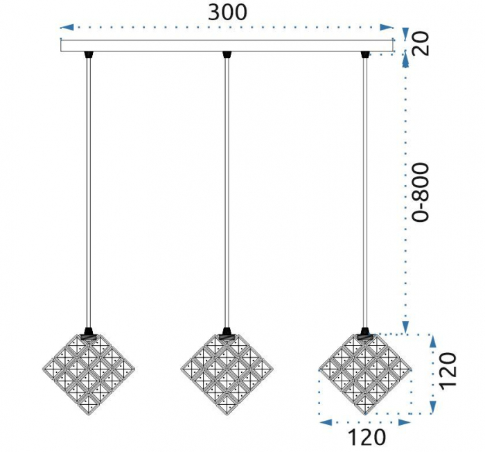 Lampa CHROME APP722-3PR [6]