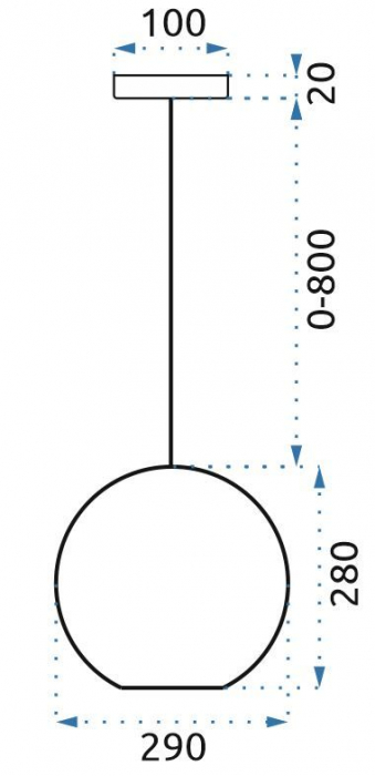 Lampă cu LED din sticlă suspendată APP446-CP [4]