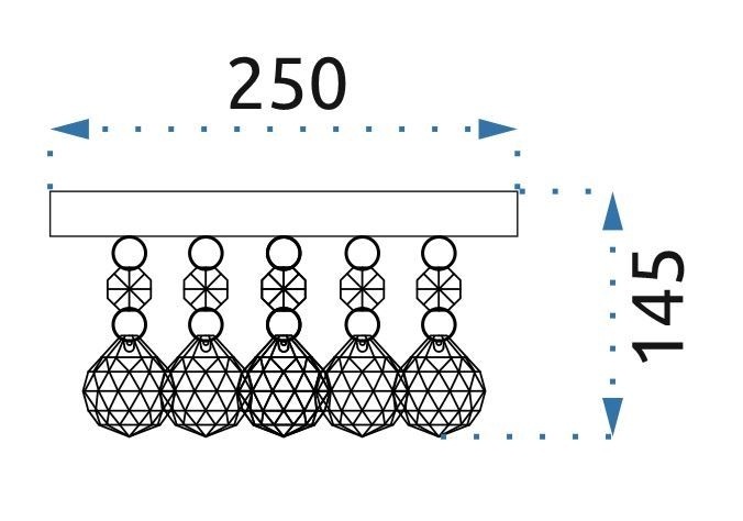 LAMPĂ DE CRISTAL APP1039-3C CHROM [6]