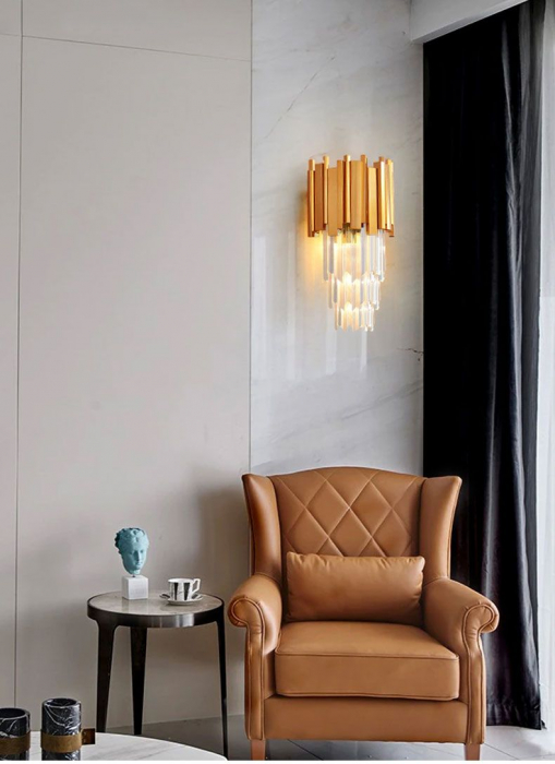 Lampă de cristal de perete aurie 312357 [3]
