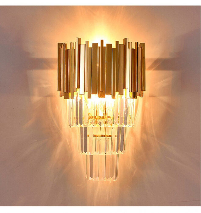 Lampă de cristal de perete aurie 312357 [7]