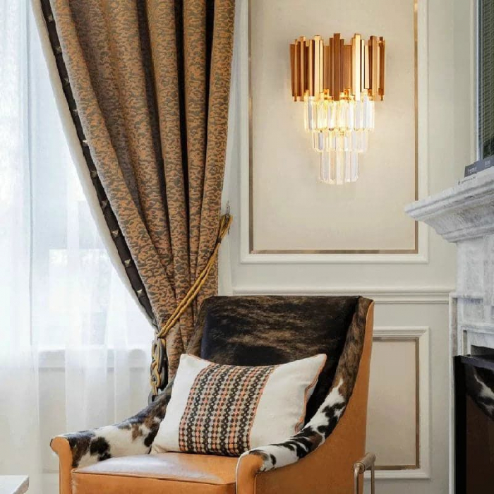 Lampă de cristal de perete aurie 312357 [5]
